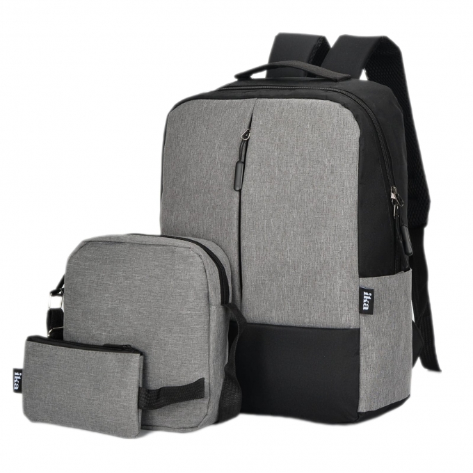 Mochila Triple - KIT IKA - Cinza