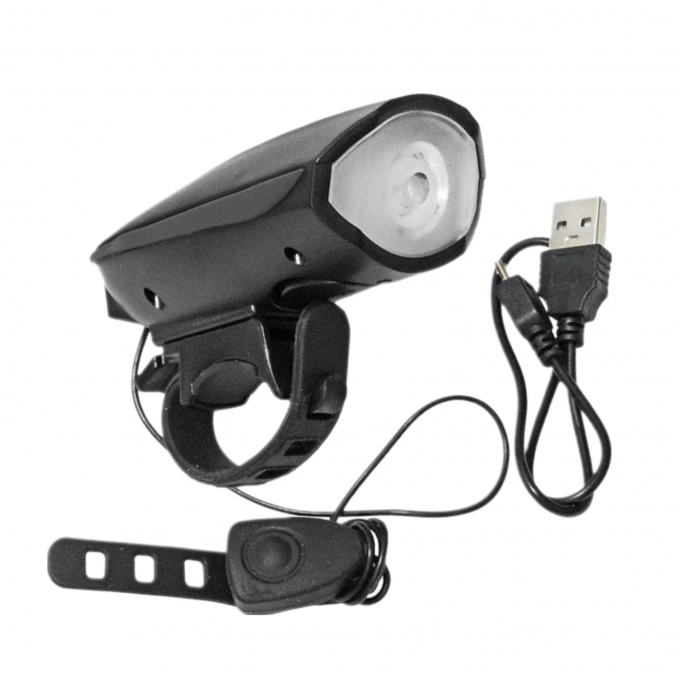 FAROL GENESI COM BUZINA 140DB RECARREGAVEL USB 