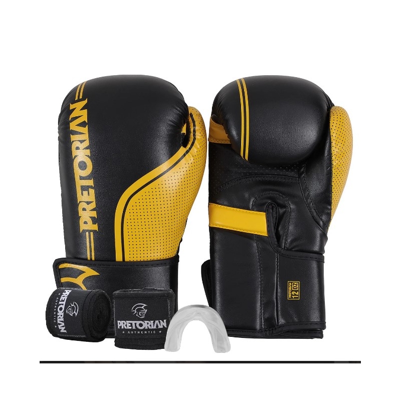 LUVA BOXE/MUAY THAI FIRST FX1 UNIS PRETORIAN CONJUNTO
