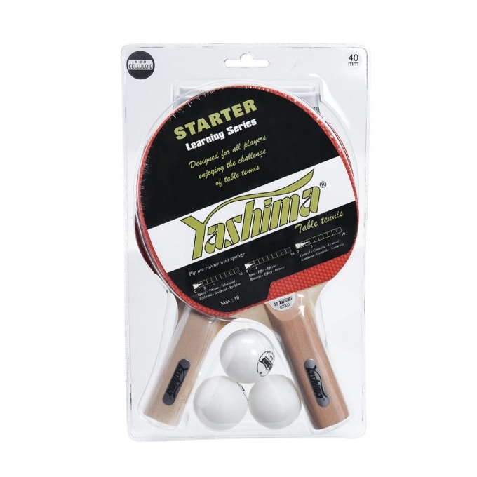 Kit Yashima 02 Raquetes e 03 Bolinhas