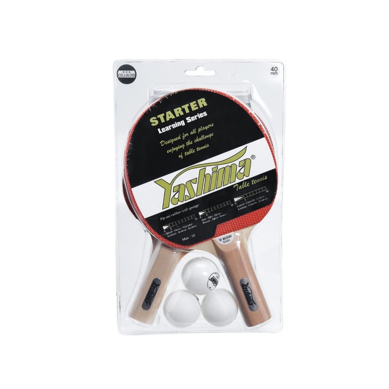 Kit Yashima 02 Raquetes e 03 Bolinhas
