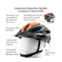 Capacete Esportivo Vollo VCC510 Cinza e Laranja