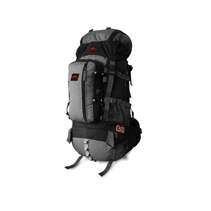 Mochila Trilhas e Rumos Crampon 68 Cinza e Preto