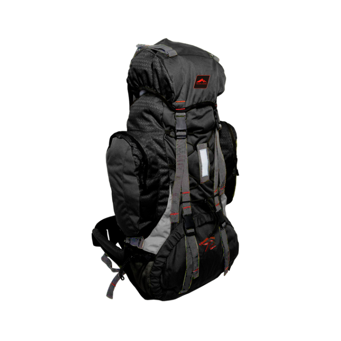 Mochila Trilhas e Rumos Crampon 72 Preto com Cinza