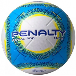 Bola Futsal 500 Penalty Matis Azul e Amarelo